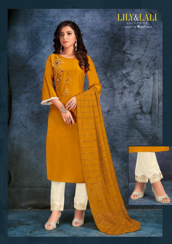 Lily & Lali Muskan-Bember-Silk-Designer-Kurti-With-Bottom-And-Dupatta